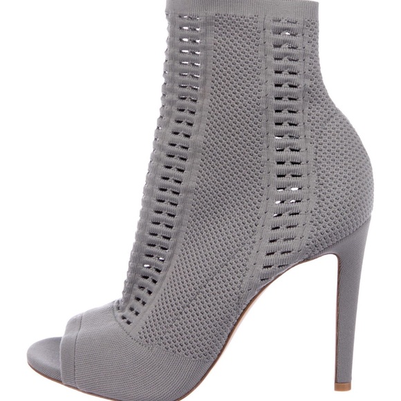 Gianvito Rossi Vires 105 Open Knit Sock Boot Heels - Picture 5 of 8